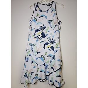 Banana Republic Sheath Dress Women's 10 Colorful Leaves Spring Travel Sleeveless